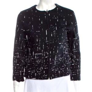 Narciso Rodriguez black printed evening jacket size 4